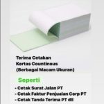 Terima Cetakan Countinous Form